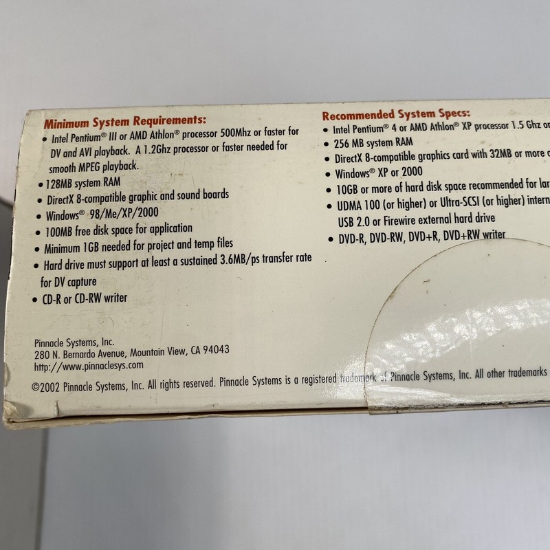 Pinnacle Expression Home Movies & Photos to CD/DVD preserve Windows 2000/XP 2002 gallery
