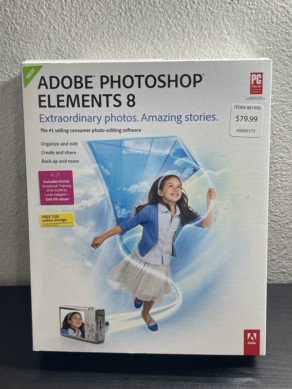 Adobe Photoshop Elements 8 Editing Software Including Bonus Disc COMPLETE