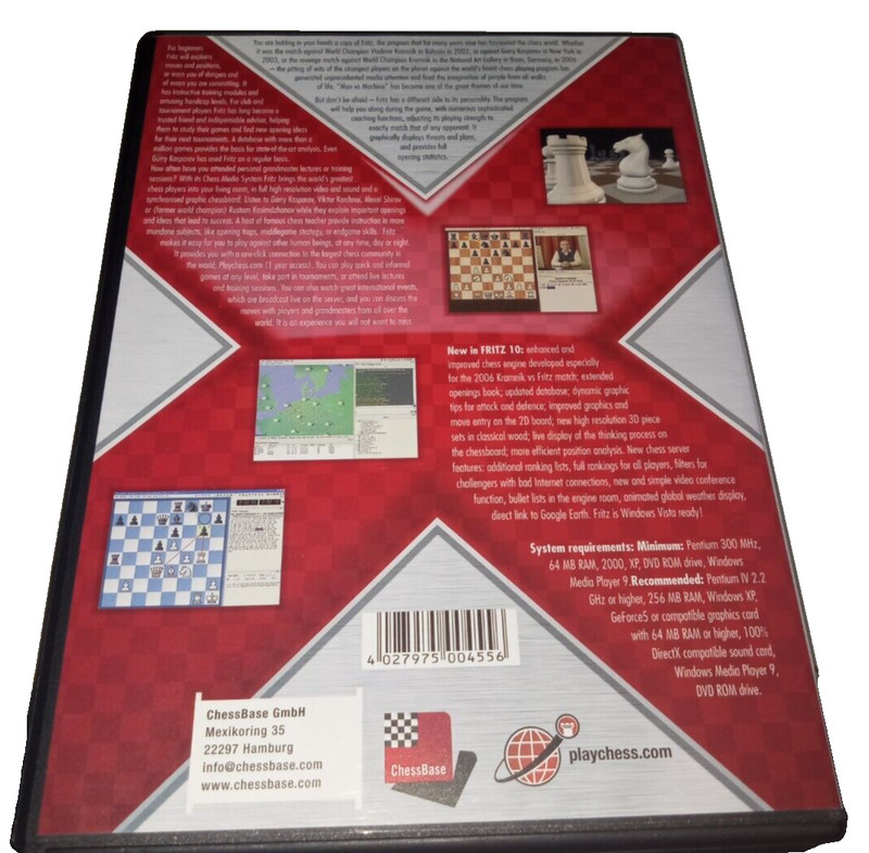 ♟️ Chess Base FRITZ 10 Chessbase Computer World Champion DVD Software ♟️ gallery