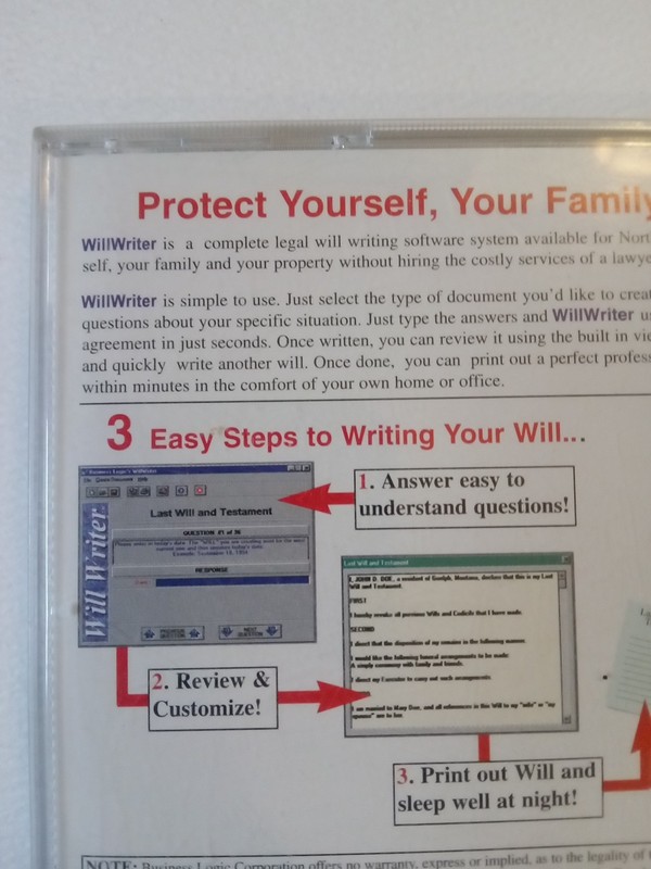 Will Writer Software CD-ROM gallery