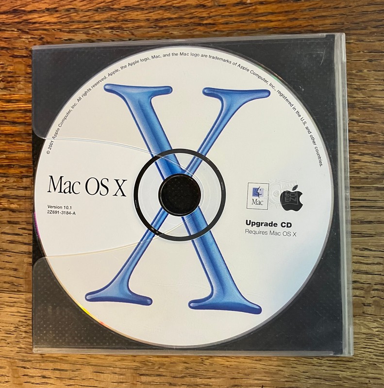 Apple Mac OS X 10.1 Update CD-ROM (requires 10.0) 2Z691-3184-A