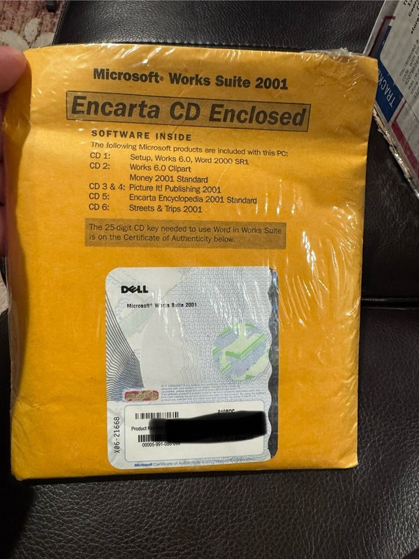 Microsoft Works Suite 2001 New Sealed 6 CDs with product key