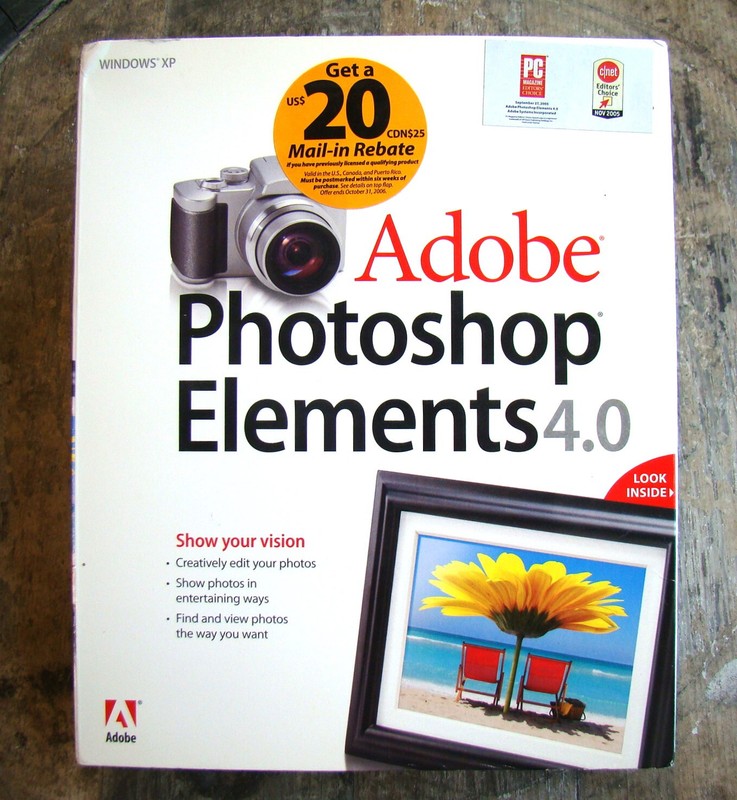 Photoshop Elements 4.0 ~2005 NIB Never Opened!~ Windows XP 📷🌻