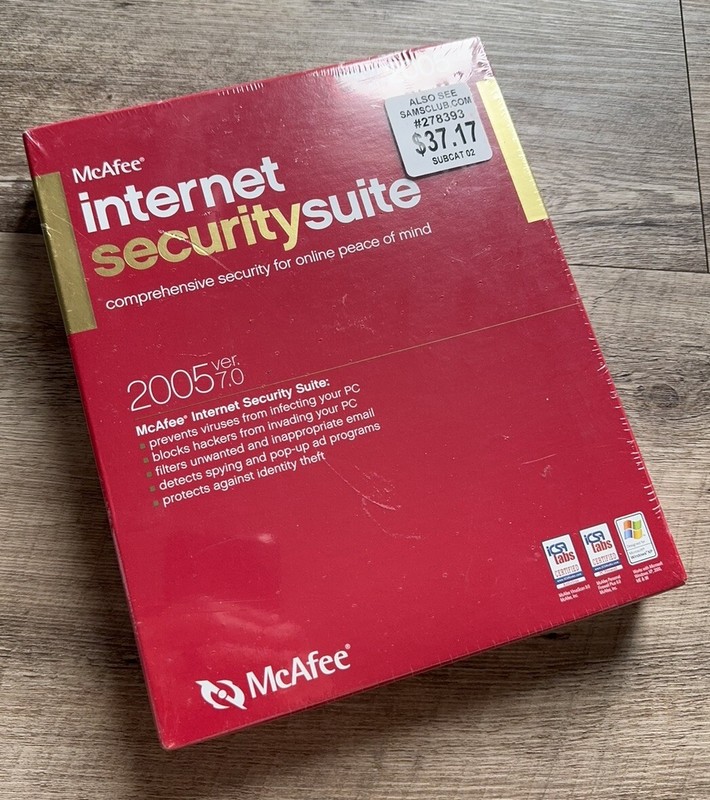 McAfee Internet Security Suite 2005 Version 7.0 – Vintage Software PC Win 98/XP
