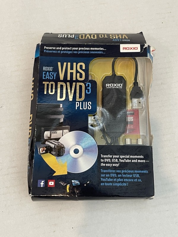 Roxio EASY VHS TO DVD 3 PLUS Converter TRANSFER HOME MOVIES From VHS Hi8 or V8