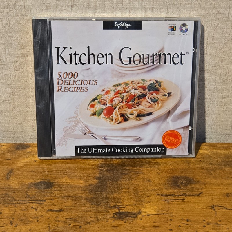 Kitchen Gourmet CD-ROM 5000 Delicious Recipes Softkey windows 95 New Sealed Nos