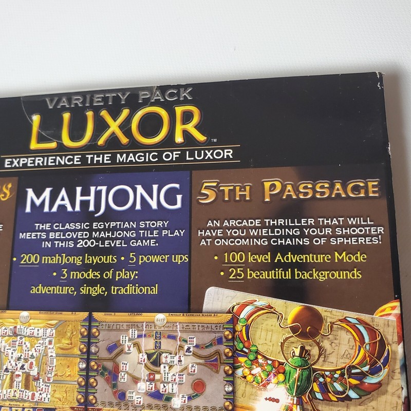 NEW LUXOR Variety Pack Adventures Mahjong 5th Passage CD Rom Video Game Shooter gallery