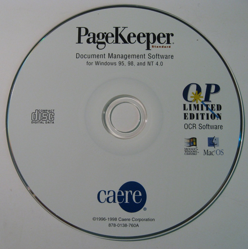 PageKeeper, Limited Edition, Caere, CD, 1998