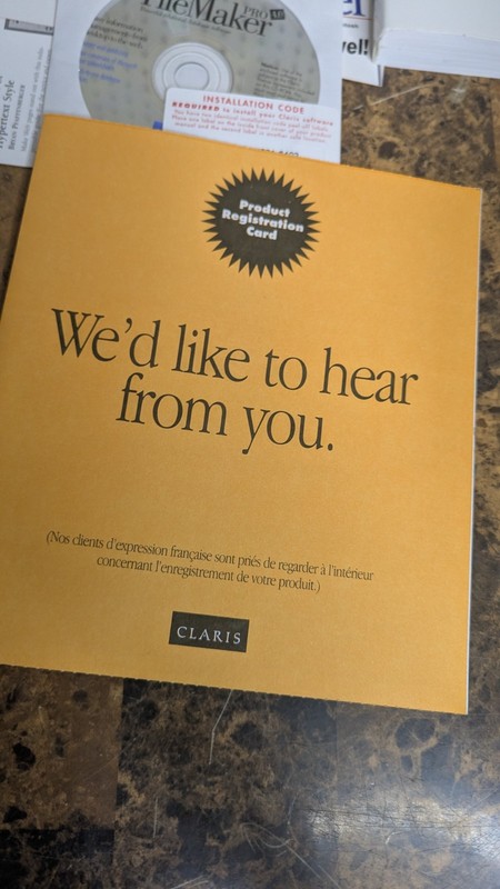 Claris FileMaker 4.0 Pro for Windows PC CD Software VTH OEM 1998 Multiuser Key gallery