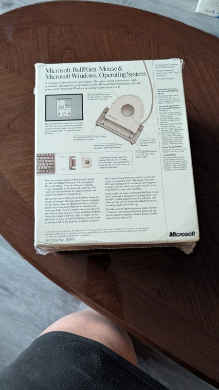 Microsoft BallPoint Mouse v1.0 + Windows 3.1 – Original 1992 Bundle – Factory Se gallery