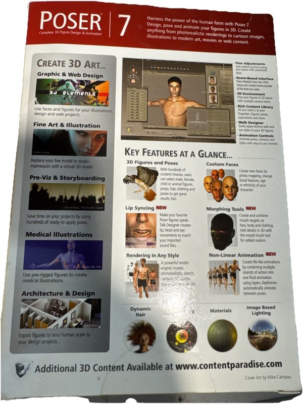 E frontier Poser 7 3D Figure Design & Animation Software Windows & MAC gallery