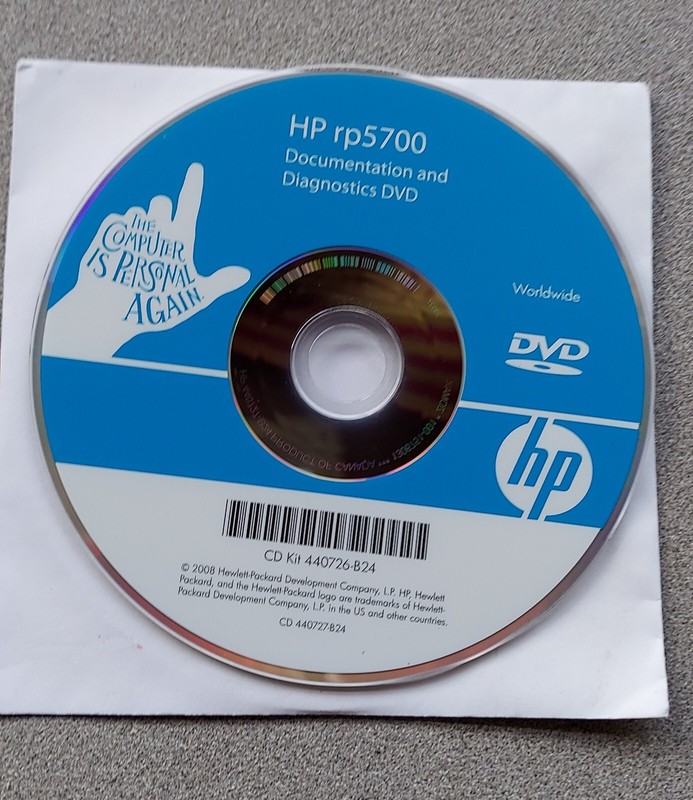 HP Compaq DVD 440726-B24 Business PC Documentation & Business Diagnostics rp5700