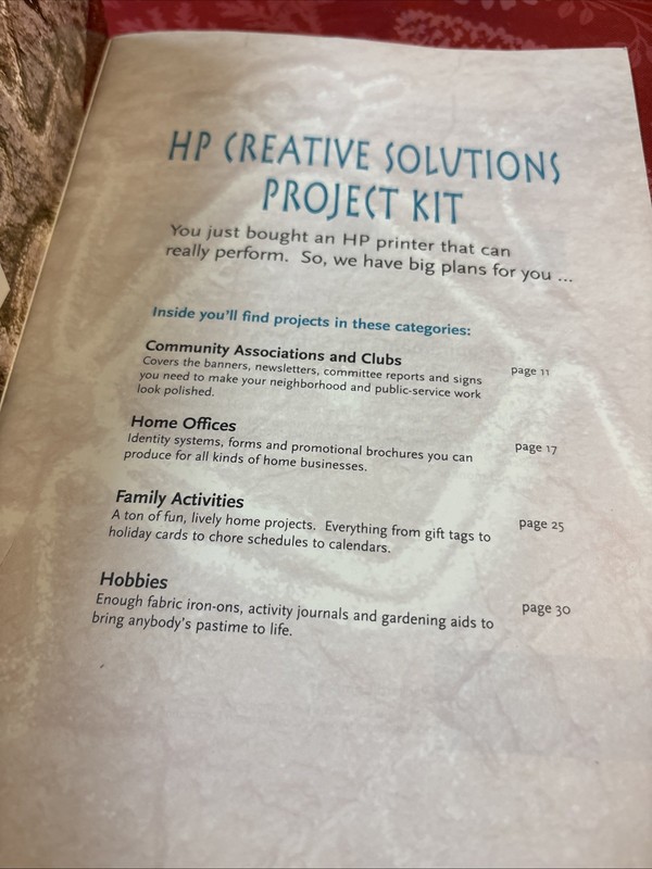 HP Creative Solutions Project Kit Software CD for Win 95 gallery