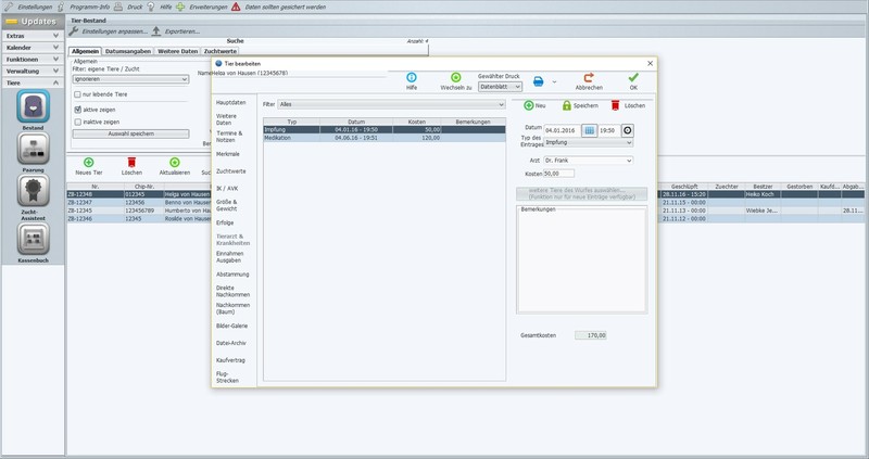 Brieftauben,Tauben,Taubenzucht,Taubenrassen,Stammbaum,Paarung,Eier, Software CD gallery
