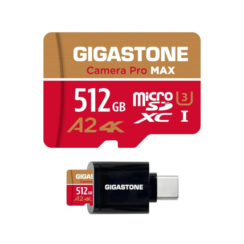 [5-Yrs Free Data Recovery] GIGASTONE 512GB Micro SD Card with USB 3.2 Type C ...