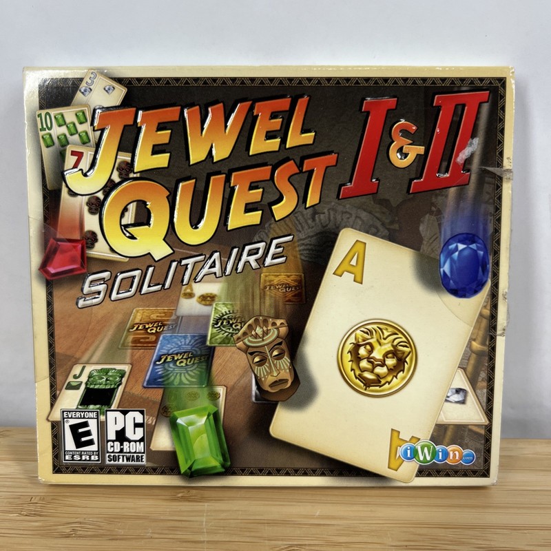 Jewel Quest I & II Solitaire PC Rom Software CD Brand New