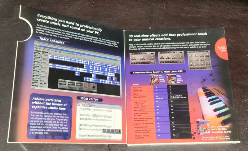 Vintage 2000 Data Becker Music Center Pro Software, Complete/Win 95/EUC gallery