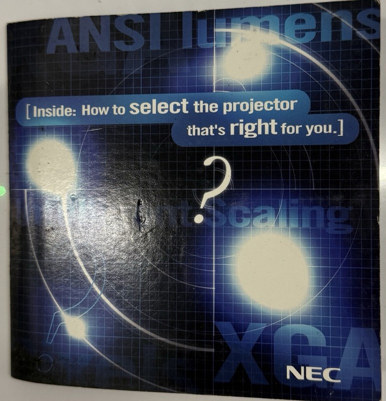 NEC Projector Selection CD-ROM with Booklet – Vintage Presentation Guide