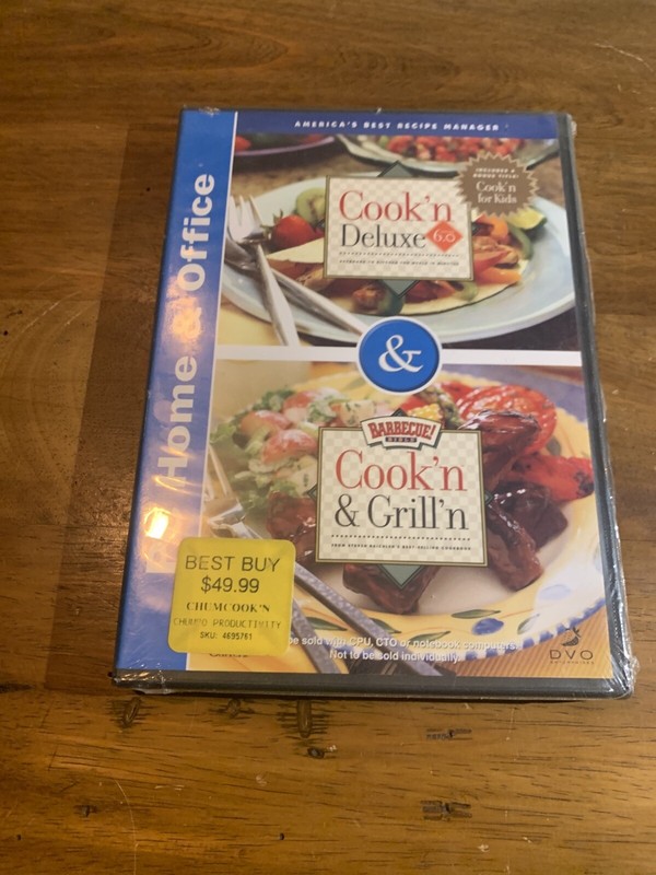 Cook'n Deluxe Cook'n & Grill'n Recipe Organizer Version 6 2 Disc PC Software