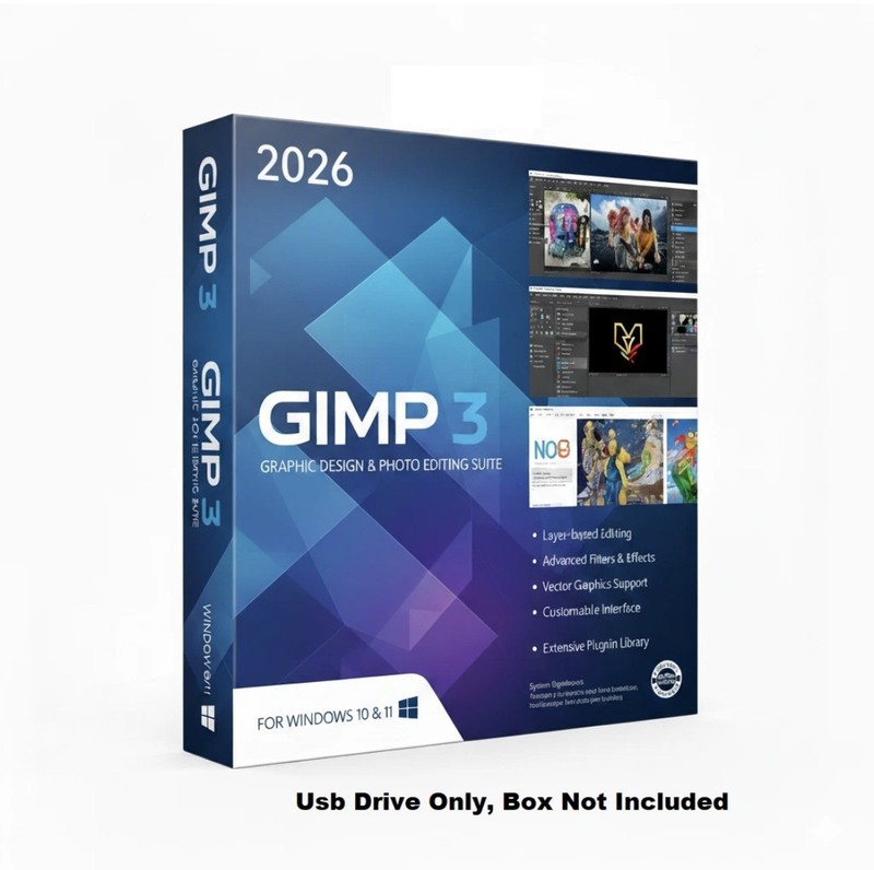 GIMP 3 (2026 Edition) Pro Graphic Design – Photo Editing Software for Windows