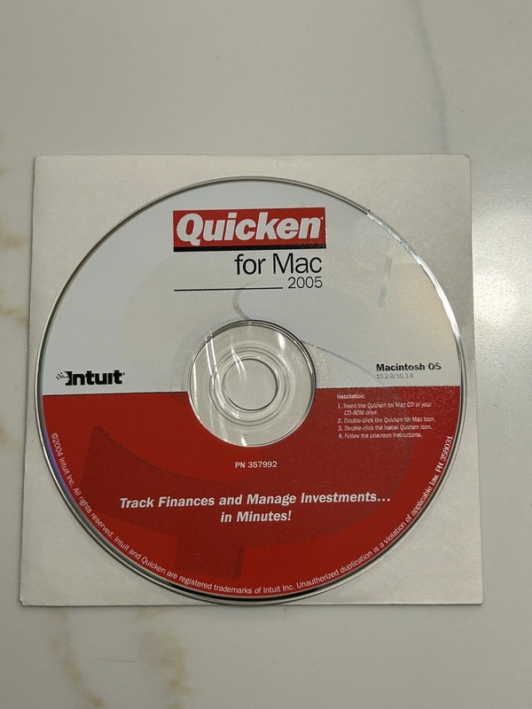 Intuit Quicken 2005 for Mac OS X 10.2.8 Jaguar and OS X 10.3.4 Panther
