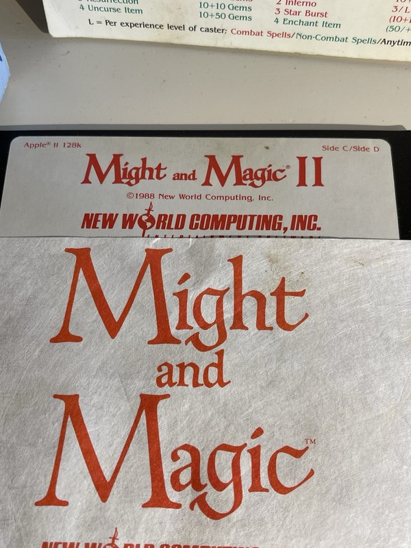 New World Computing Might and Magic II RPG Apple IIe/IIGS 5.25" Floppy 128k gallery