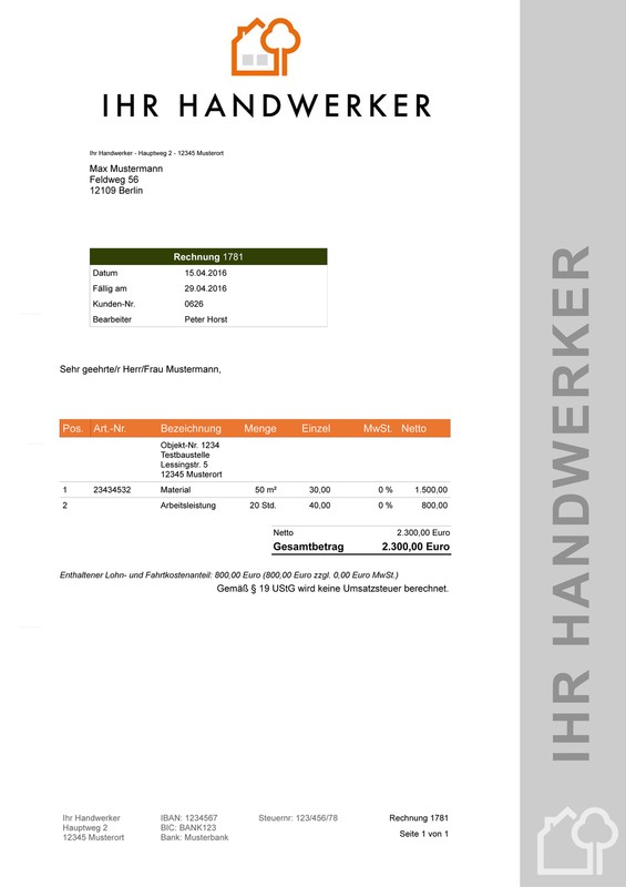 Software for craftsmen, writing offers, creating invoices network 10 PC gallery