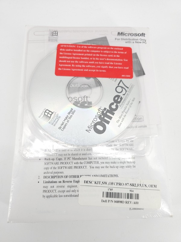 NEW SEALED Microsoft Office 97 Pro SP2 & Certificate of Authenticity gallery