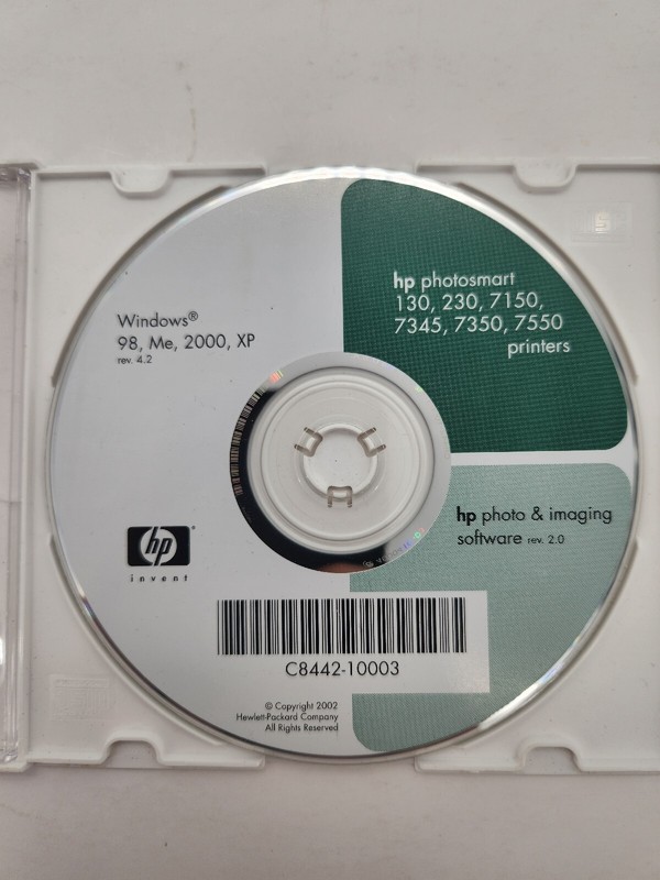 2002 HP Photosmart C8442-10003 Photo & Imaging Software For Windows Rev. 2.0