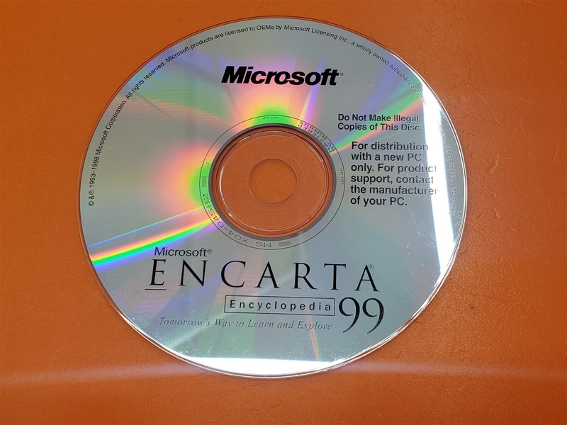 ⭐️⭐️⭐️⭐️⭐️ Microsoft Encarta 99 Encyclopedia X04-04582 Disc Only