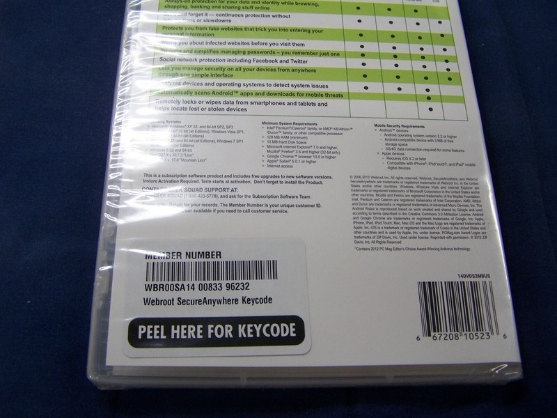 Webroot Secure Anywhere Internet Security Plus (3 Devices) Windows 8 sealed gallery