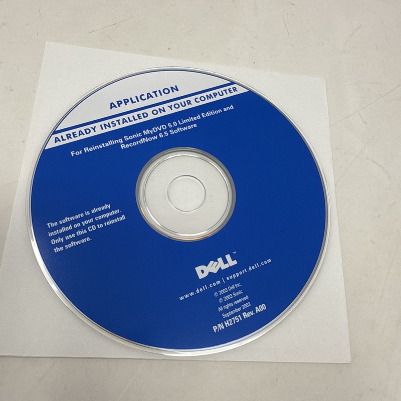 Dell Reinstalling Sonic MyDVD 5.0 Limited Edition and RecordNow 6.5 Software CD gallery