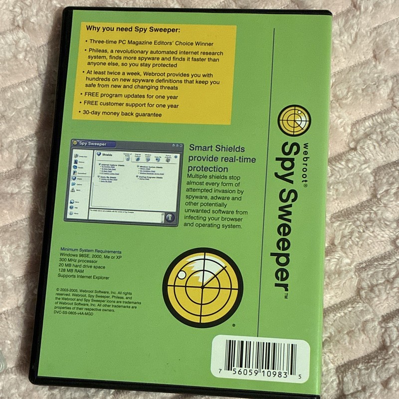 Webroot Spy Sweeper Anti-Spyware CD for Windows 98SE/Me/2000/XP gallery