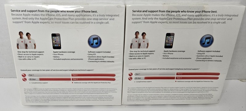 SEALED! APPLECARE IPHONE Protection Plan (x2) PC & MAC (75503) gallery