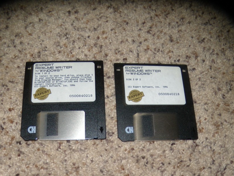 Expert Resume Writer for Windows on 3.5″ disks