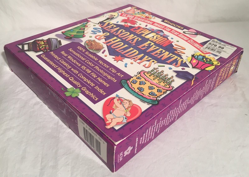 ART EXPLOSION Seasons, Events & Holidays Windows 95/98/NT CD-ROM Disc CIB Boxed gallery