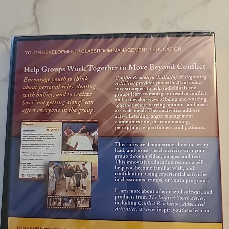 Conflict Resolution Initiating Beginning Activities CD ROM Inspire Youth Series gallery