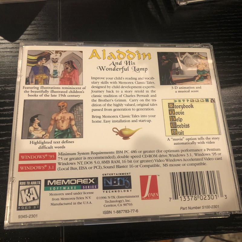 Aladdin And His Wonderful Lamp Interactive Storybook Windows 3.1 95 gallery
