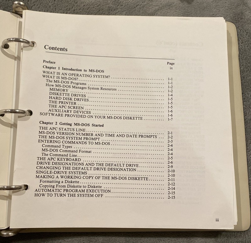 NEC MS-DOS User’s Guide, Reference Guide V 2.11 Software on 8” Floppy Disks APC gallery