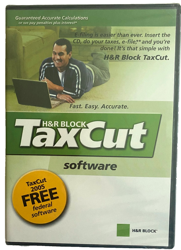 2005 H&R Block Tax Cut Software Federal Fast Easy Accurate CD Brand New Sealed