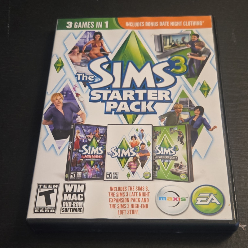 EA The Sims 3 Starter Pack PC/Mac DVD Late Night & Loft Expansions