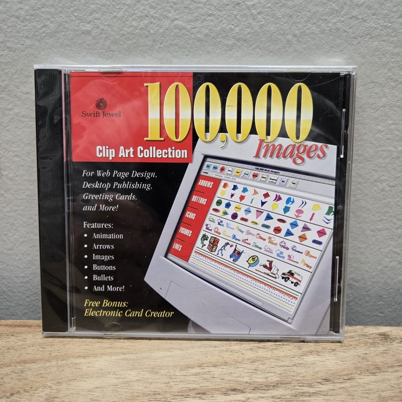 Swift Jewel 100,000 Images Clip Art Collection CD-ROM Web Page Design NEW