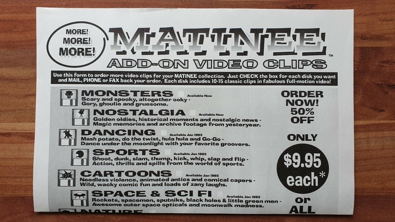 Matinee Screensaver 1992 for Windows 3.1 Access Softek Full Motion Video NEW & Original Packaging  gallery
