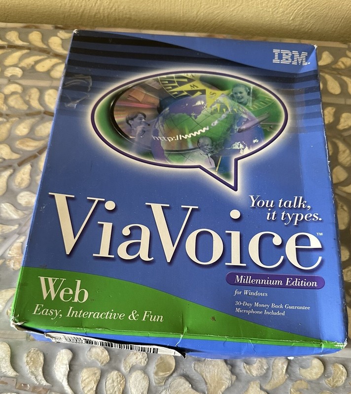 IBM ViaVoice Personal for Windows Millennium Edition You Talk It Types Brand New