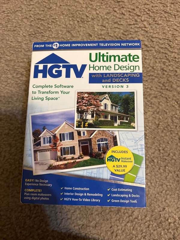 HGTV Ultimate Home Design /Landscaping and Decks Software includes HGTV makeover