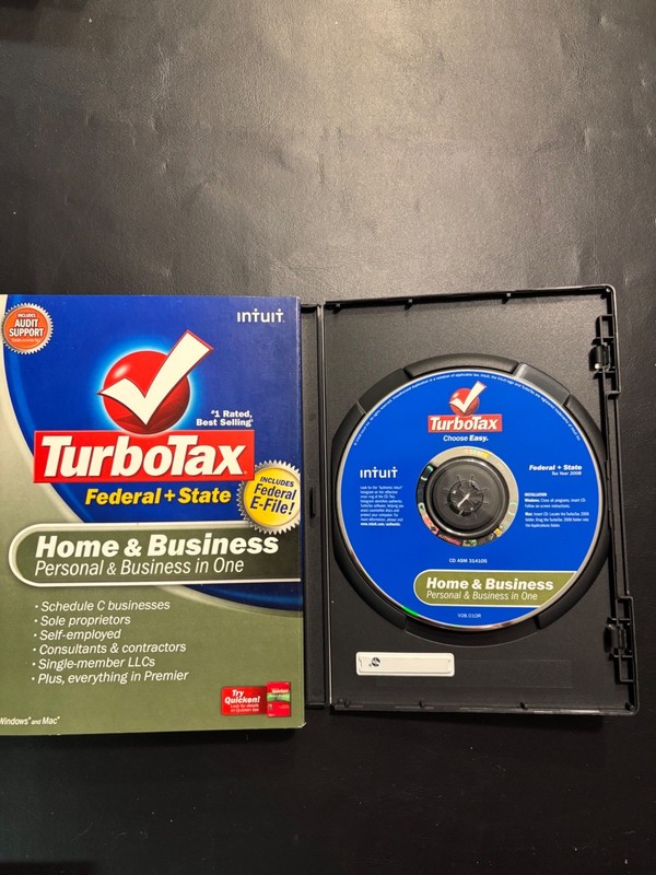 ✅ 2008 Intuit TurboTax Home and Business
