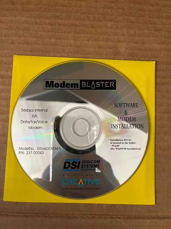 Modem Blaster - 56K Modem Software & Modem Installation CD-ROM by Creative Lab