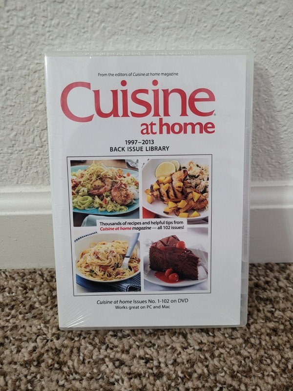 Cuisine At Home Back Issue Library 1997-2013 (PC DVD-ROM) cooking recipes 1-102