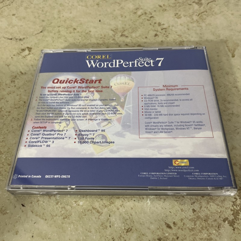 Corel WordPerfect Word Perfect 7 Suite PC / Windows 95 CD-ROM #2 gallery