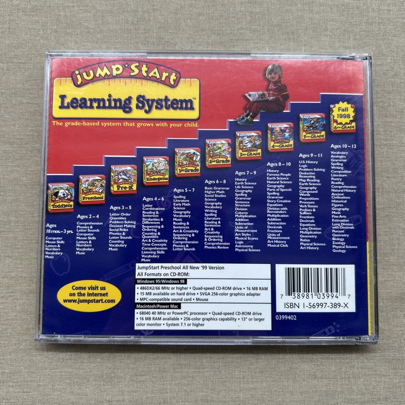 Jump-Start Preschool '99 Version 2.0 (PC Windows / MAC 1998 CD-ROM Game) Learn + gallery